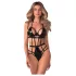 Obsessive Keira - atvira bodis - juoda - reguliuojami dirželiai - L/XL