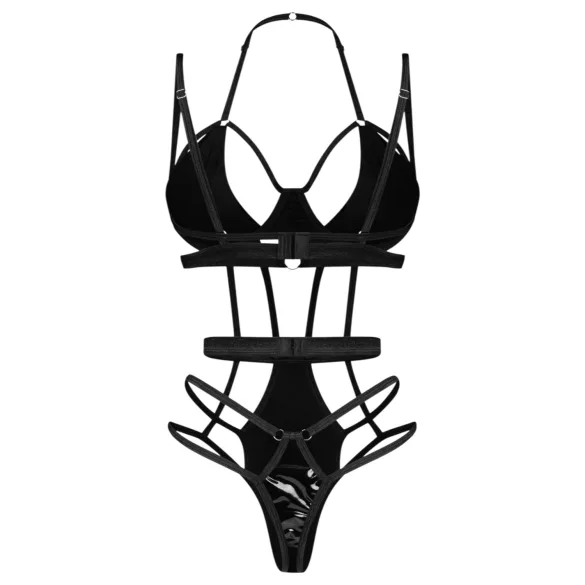 Obsessive Keira - atvira bodis - juoda - reguliuojami dirželiai - L/XL