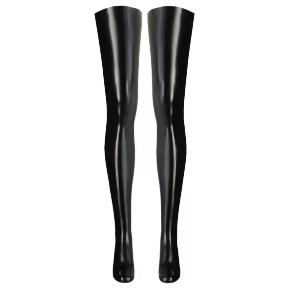 LATEX - moteriškos lateksinės kojinės - juodos