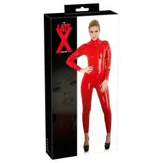   LATEX - moteriškas ilgarankoviai latekso kombinezonas - raudonas