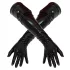 LATEX - ilgos unisex pirštinės - juodos