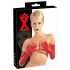 LATEX - ilgos, uniseksualios pirštinės (raudonos) - XL