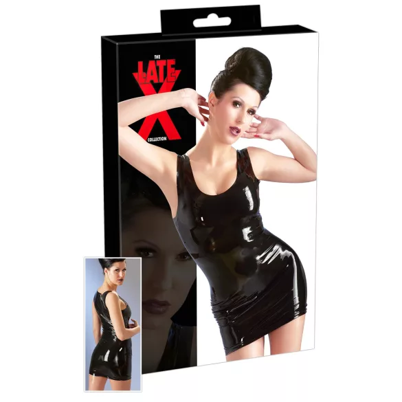 LATEX - mini suknelė be rankovių - juoda - XL