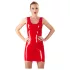 LATEX - mini suknelė be rankovių - lateksas - raudona - XL