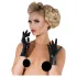 LATEX - trumpos unisex pirštinės - juodos - M