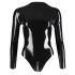 LATEX - ilgomis rankovėmis moteriškas bodis (juodas) - L