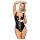 LATEX - viso ilgio užtrauktuku užsegamas latekso bodis (juodas)
