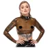 LATEX - lateksiniai permatomi marškinėliai - juoda - M