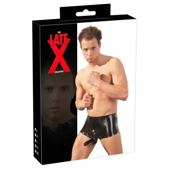 LATEX - bokseriai su penio mova - juodi