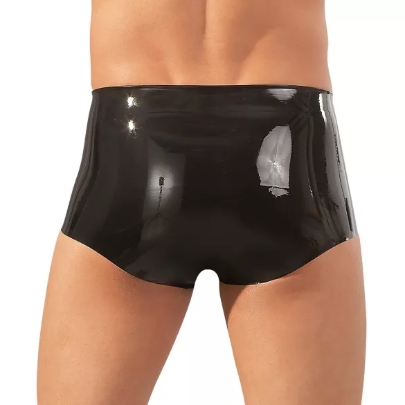 Lateksiniai trumpikės „boksininkai“ + penio mova (juoda) - L/XL