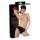 LATEX - moteriškos kelnaitės su vidiniu dildo (juodos) - M