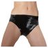 LATEX - moteriškos kelnaitės su vidiniu dildo (juodos) - M