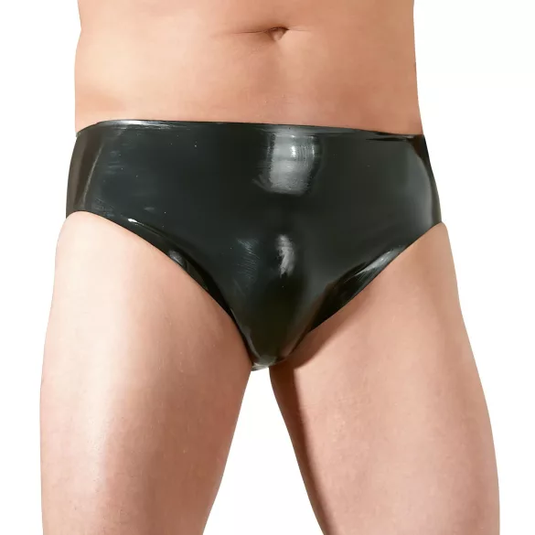 LATEX - vyriški apatiniai su vidiniu analiniu falo dildo - juodi - L