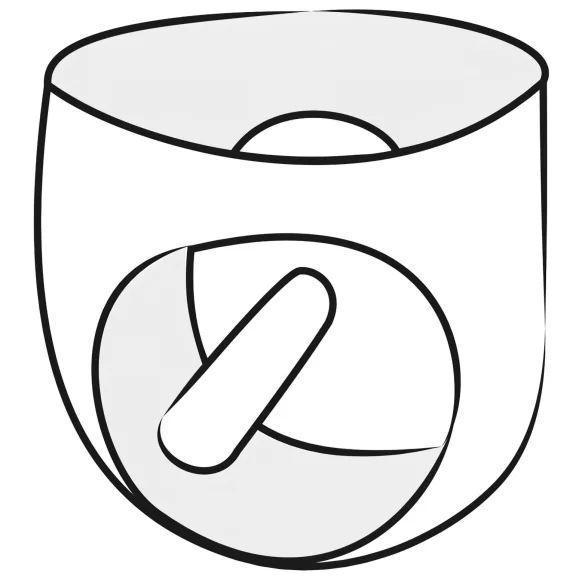 LATEX - vyriški apatiniai su vidiniu analiniu falo dildo - juodi - XL