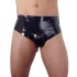 LATEX - vyriški apatiniai su kūginiu analiniu dildo - juodi - lateksas