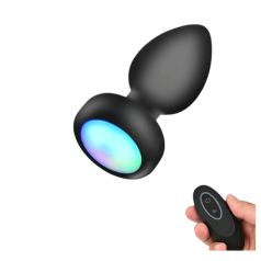   Mrow - analinis vibratorius su nuotoliniu valdymu ir šviesa - juodas