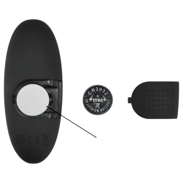 Mrow - analinis vibratorius su nuotoliniu valdymu ir šviesa - juodas