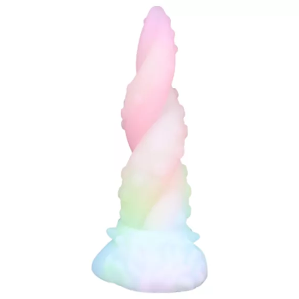 OgazR Kraken - spiralinis dildo - 18 cm - vaivorykštinis