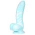 OgazR Jūros Serpentinas - raižytas dildo - 17 cm (mėlyna-balta)