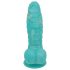 OgazR Jūros Serpentinas - raižytas dildo - 17 cm (mėlyna-balta)
