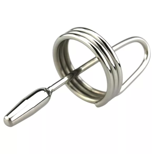 DeepRing - dilatatorius su žiedu - metalinis - 9 cm - sidabrinis