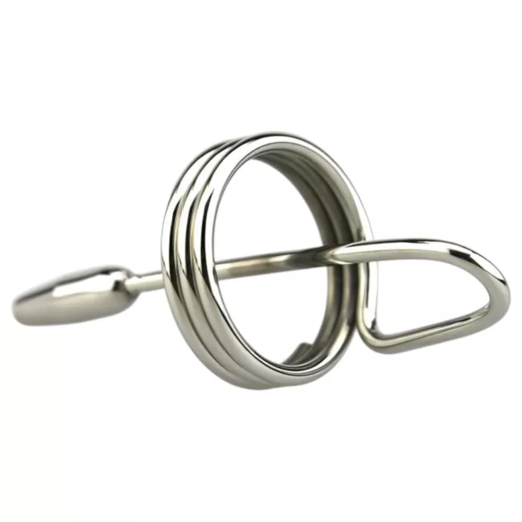DeepRing - dilatatorius su žiedu - metalinis - 9 cm - sidabrinis