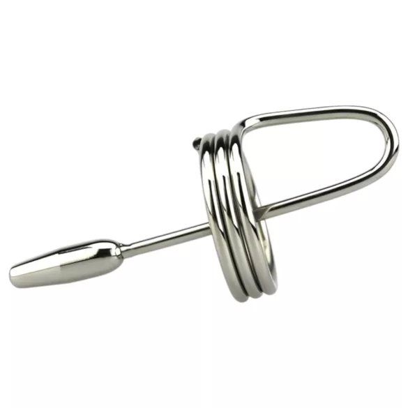 DeepRing - dilatatorius su žiedu - metalinis - 9 cm - sidabrinis