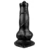 Animalorny - šuns formos dildo - 12 cm - juodas