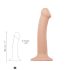 Strap-on-me M - dviejų sluoksnių tikroviškas dildo - vidutinis (natūralus)