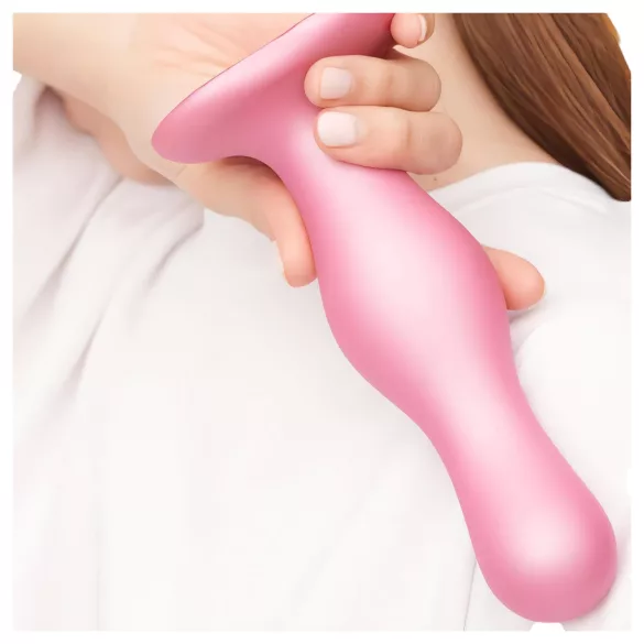 Strap-on-me Curvy S - banguotas dildo su siurbtuku (rožinis)