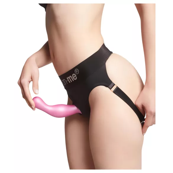 Strap-on-me Curvy S - banguotas dildo su siurbtuku (rožinis)