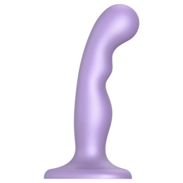Strap-on-me - lenktas dildo su siurbtuku - mažas - violetinis