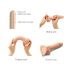 Strap-on-me M - dviejų sluoksnių dildo su siurbtuku (natūrali spalva)
