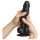 Strap-on-me S - dvigubo sluoksnio, su siurbtuku dildo (juodas)