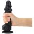 Strap-on-me S - dvigubo sluoksnio, su siurbtuku dildo (juodas)
