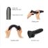 Strap-on-me S - dvigubo sluoksnio, su siurbtuku dildo (juodas)