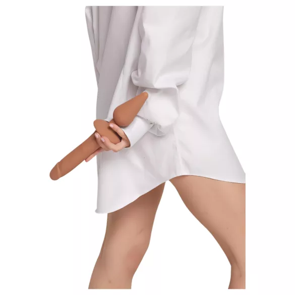 Strap-on-me Switch Realistic S - 2-in-1 realistiškas silikoninis dildo (smėlio spalvos)