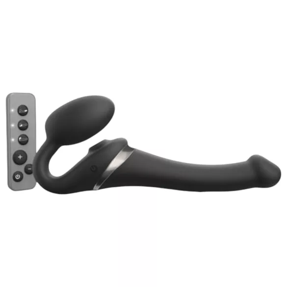 Strap-on-me - prisegamas oro bangų vibratorius - juodas S dydis