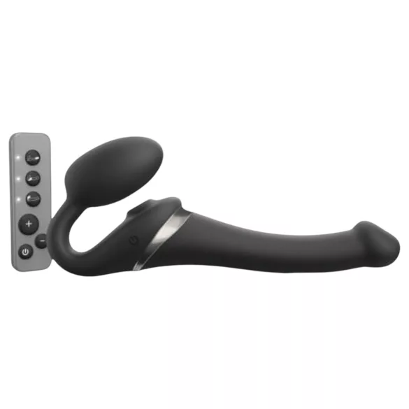 Strap-on-me - prisegamas oro bangų vibratorius - juodas S dydis