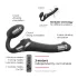 Strap-on-me - prisegamas oro bangų vibratorius - juodas S dydis