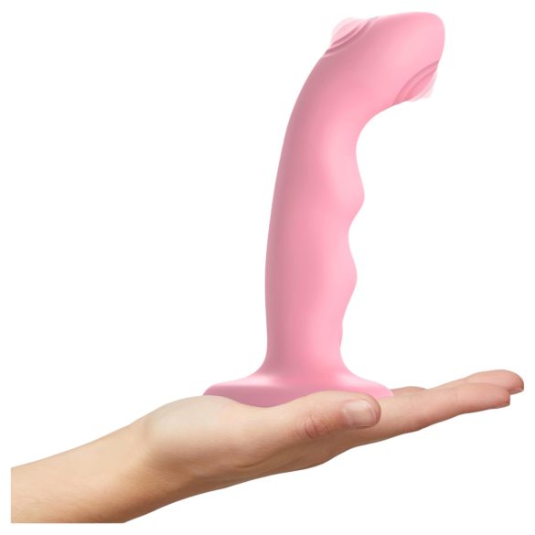 Strap-on-me M - Vandeniui atsparus, pulsuojantis G-taško vibratorius (rožinis)