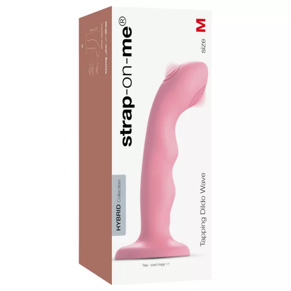 Strap-on-me M - vandeniui atsparus, pulsuojantis G-taško vibratorius (rožinis)