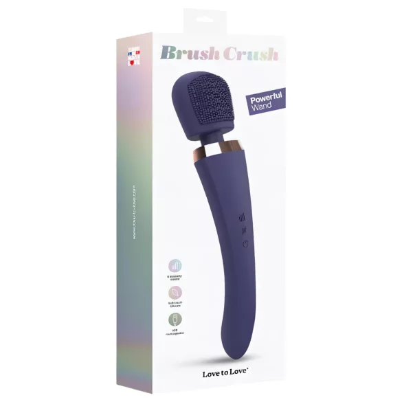 Love to Love Brush Crush - masažuojanti lazdelė vibratorius (mėlyna)