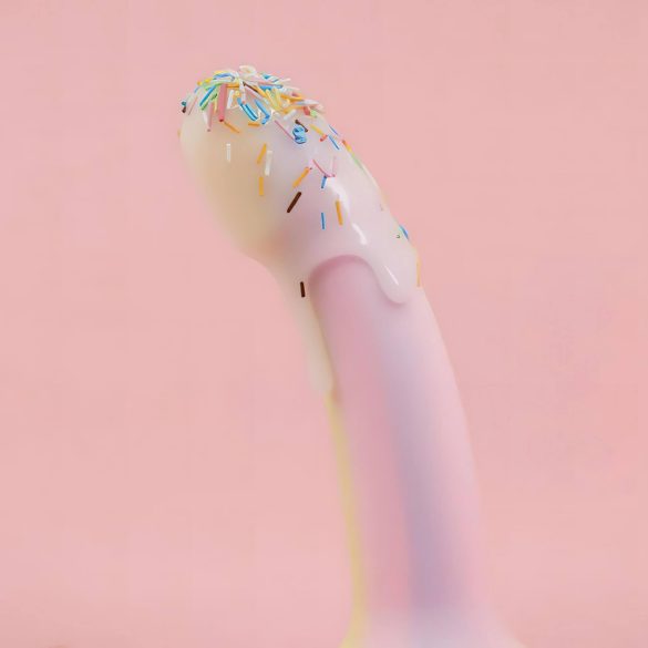 Dildolls Fantasia - silikoninis dildo su siurbtuku (dryžuotas)