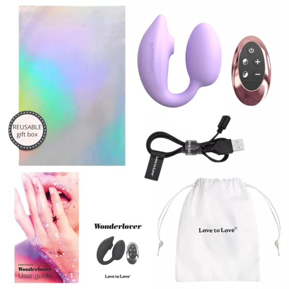Love to Love Wonderlover - G taško ir klitorio vibratorius (purpurinis)