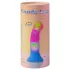 Love to Love Candy Loop - šviečiantis LED silikoninis dildo (rožinis-mėlynas) - 16,9 cm