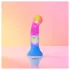 Love to Love Candy Loop - šviečiantis LED silikoninis dildo (rožinis-mėlynas) - 16,9 cm