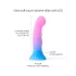 Love to Love Candy Loop - šviečiantis LED silikoninis dildo (rožinis-mėlynas) - 16,9 cm