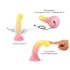 Love to Love Sugar Bomb - šviečiantis LED silikoninis dildo (rožinis-geltonas) - 16,9 cm