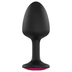   Dorcel - analinis kaištis su rožiniu akmeniu - juodas, M dydis